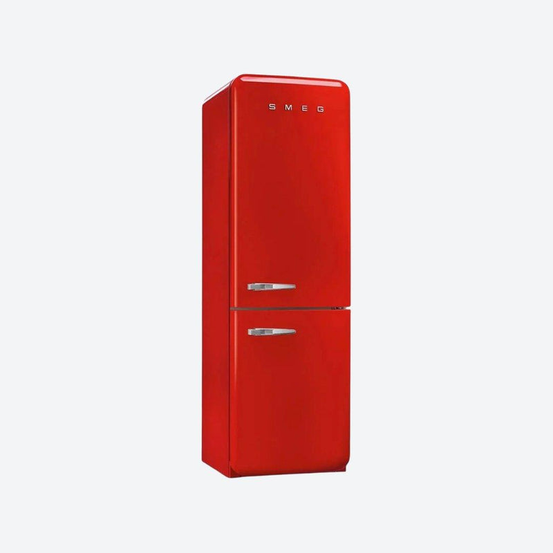 Refrigerador retro Smeg de 24 pulgadas con congelador inferior en rojo, negro, crema o blanco