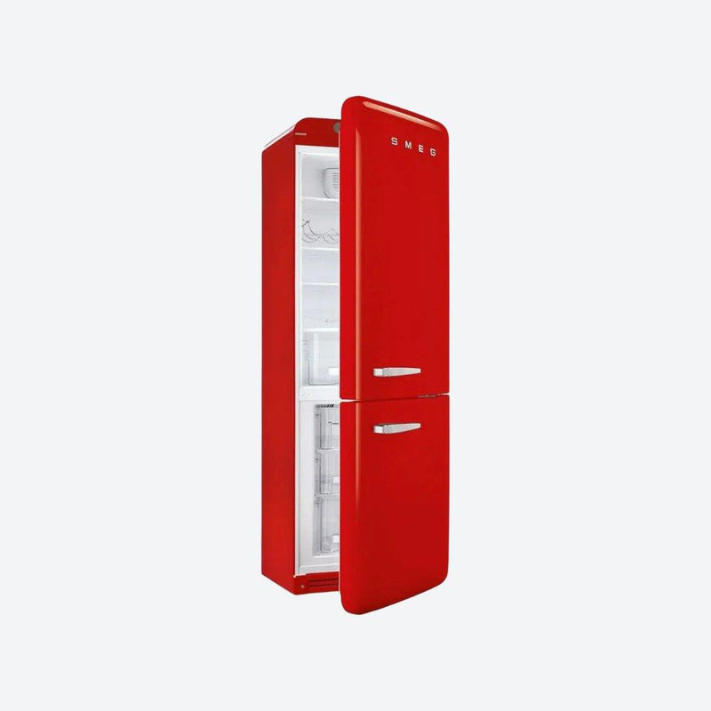Refrigerador retro Smeg de 24 pulgadas con congelador inferior en rojo, negro, crema o blanco