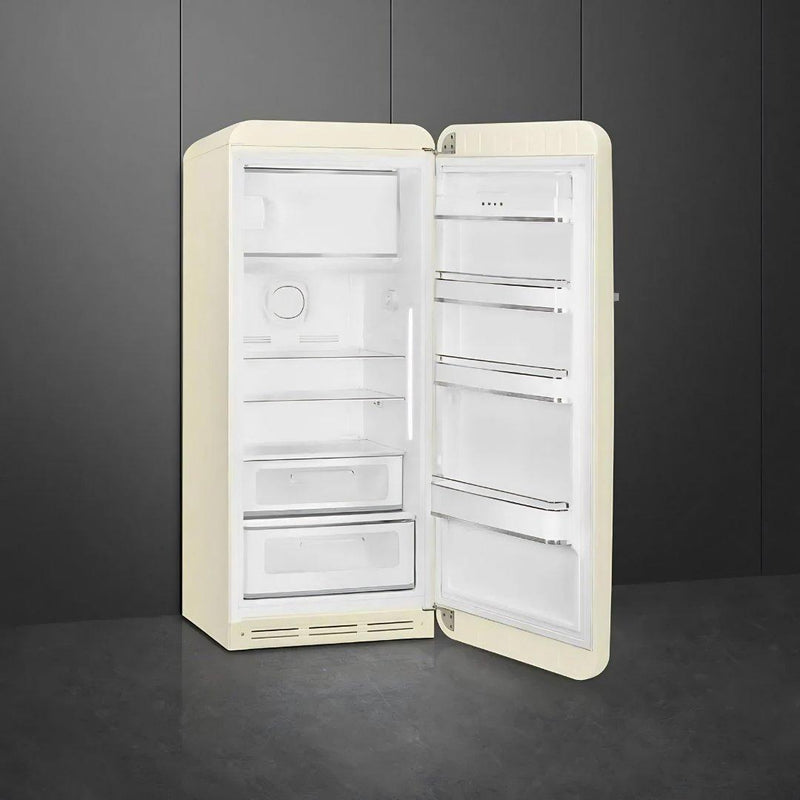 Refrigerador retro Smeg de 24 pulgadas en rojo, negro, crema o blanco con congelador interno