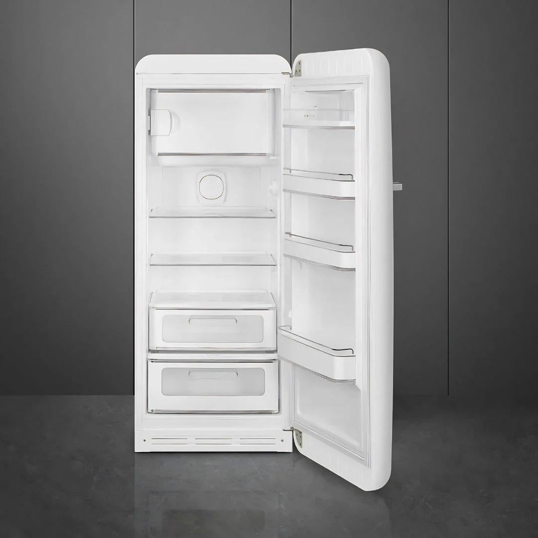 Refrigerador retro Smeg de 24 pulgadas en rojo, negro, crema o blanco con congelador interno