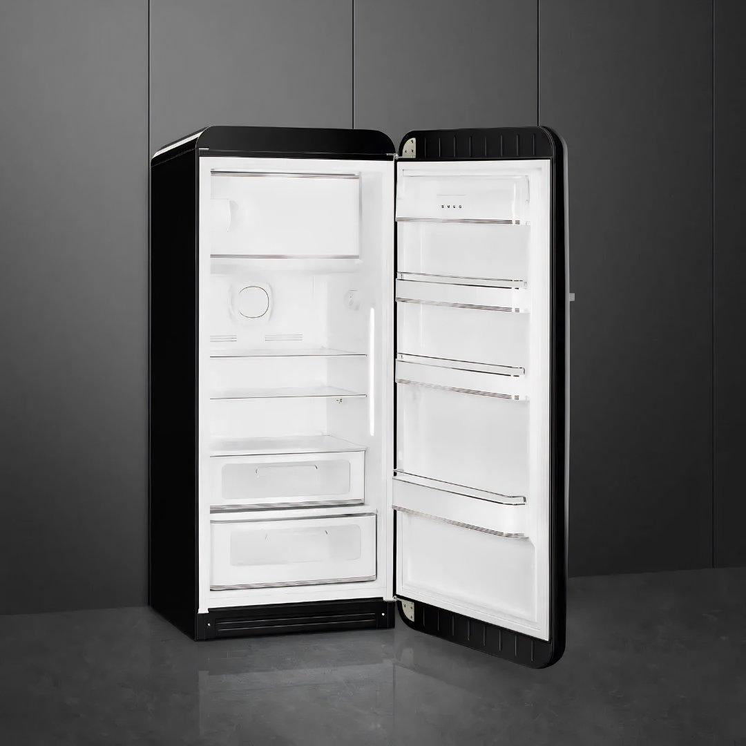 Refrigerador retro Smeg de 24 pulgadas en rojo, negro, crema o blanco con congelador interno