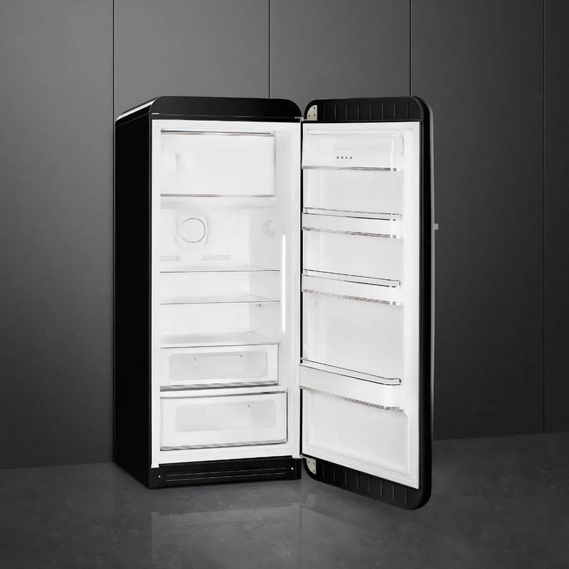 Refrigerador retro Smeg de 24 pulgadas en rojo, negro, crema o blanco con congelador interno