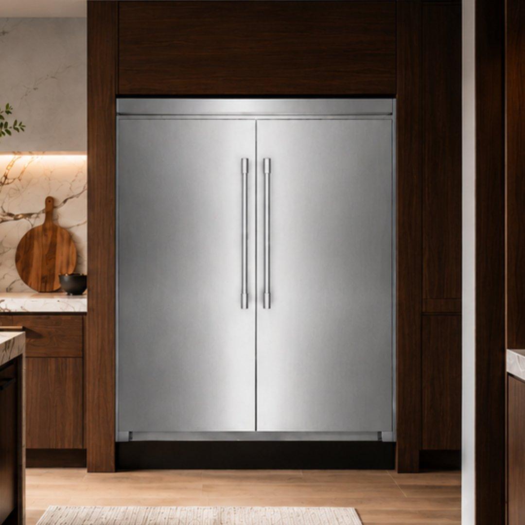 Sistema de columnas Frigidaire Professional con refrigerador, congelador y trim kit dual de 79 pulgadas