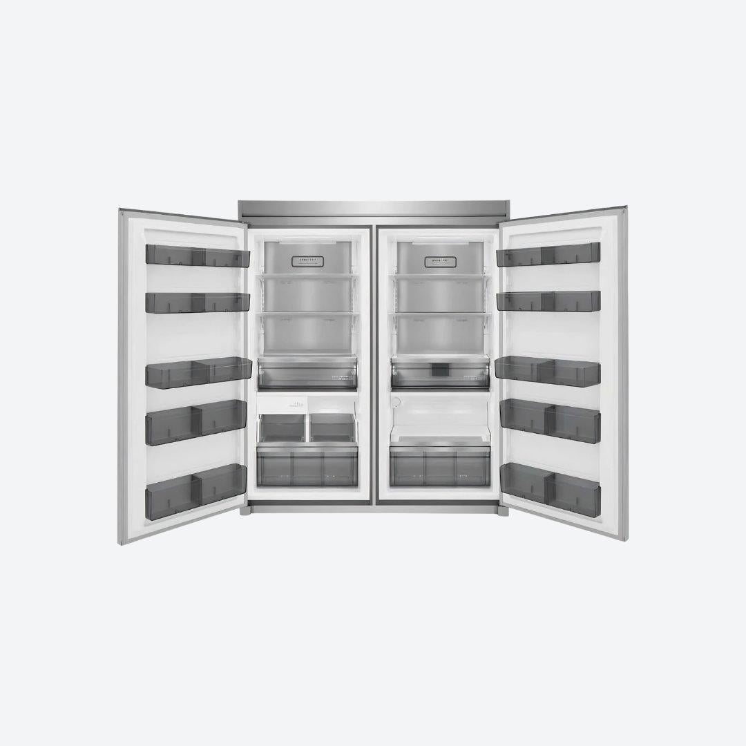Sistema de columnas Frigidaire Professional con refrigerador, congelador y trim kit dual de 79 pulgadas