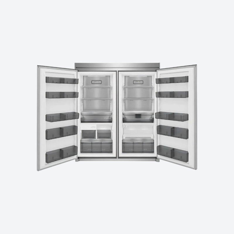 Sistema de columnas Frigidaire Professional con refrigerador, congelador y trim kit dual de 79 pulgadas